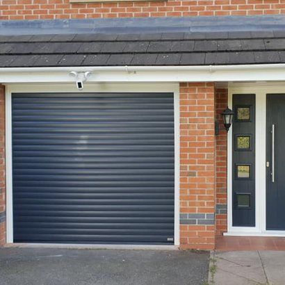 Roller door in anthracite gray Crewe